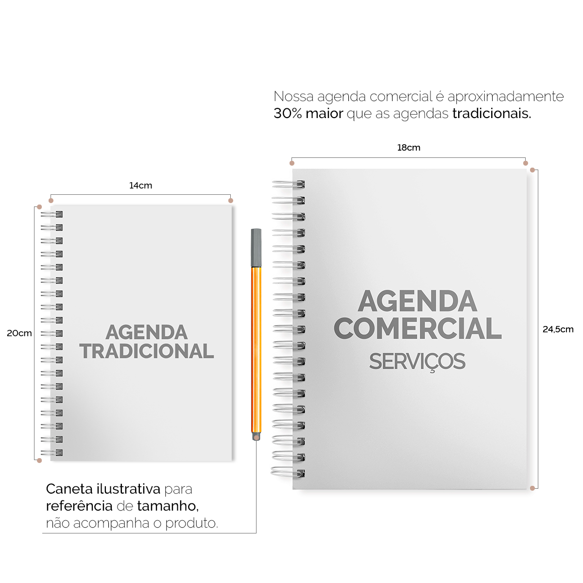 Agenda 2024 Comercial Plus Design de Sobrancelhas Rosê 18x24,5 cm