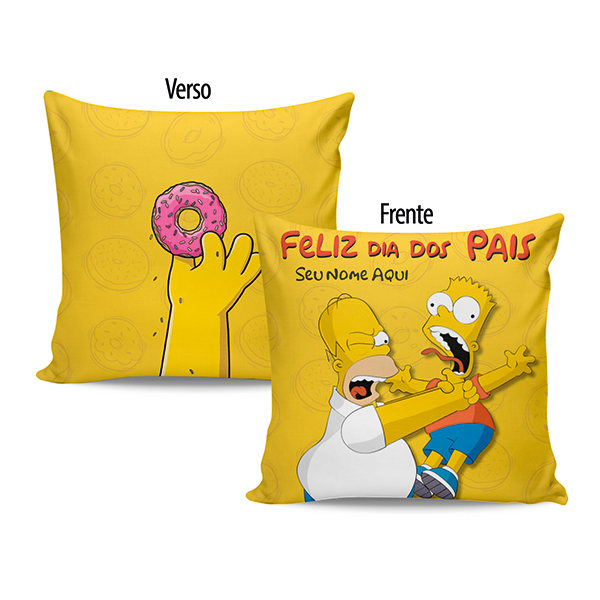 Almofada Personalizada Dia Dos Pais Homer E Bart
