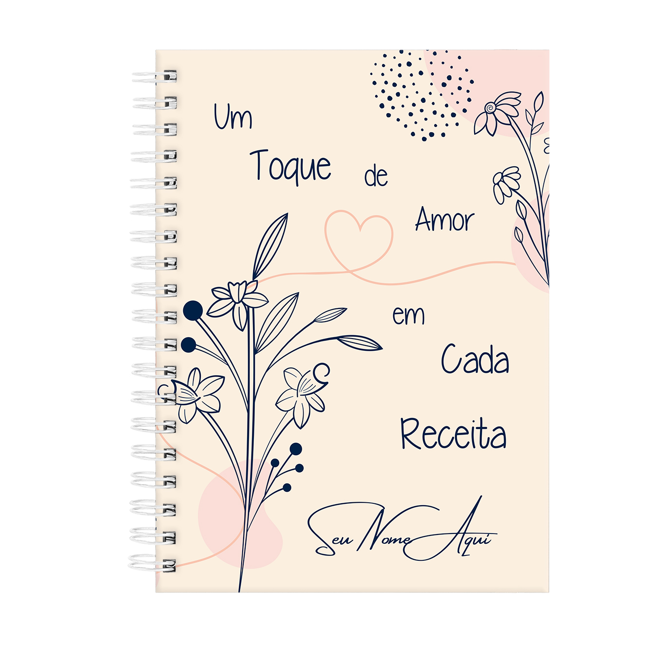 Caderno Personalizado de Receitas Um Toque de Amor